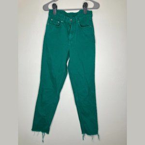 Green High Rise H&M Mom Jeans
